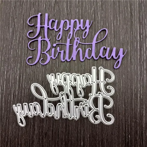 Miniatura 7 de Katutude Troqueles de feliz cumpleaños para hacer tarjetas, troqueles de corte para álbumes de recortes, letras de metal troqueladas en relieve