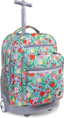 Miniatura 38 de J World Sundance Mochila Rodante para Laptop para Niñas y Niños. Mochila Escolar con Ruedas, Rombos negro, 20 pulgadas