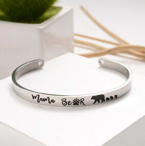 Miniatura 38 de Pulseras inspiradoras para abuela, mamá, hija, sobrina, tía, grabado, mensaje oculto, pulsera de acero inoxidable, corona de cumpleaños, joyería