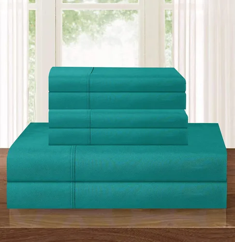 Miniatura 61 de Elegant Comfort - Juego de ropa de cama resistente a arrugas y decoloración más acogedor, sábana bajera elástica en todo el contorno, bolsillo