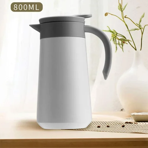 Miniatura 5 de Jarra térmica para café, tetera aislante de acero inoxidable, doble pared aislada al vacío, dispensador de café, té y bebidas para café, leche y té