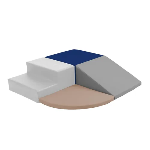 Playtime Essentials - Juego de bloques de espuma para escalar esquinas de 4 piezas para niños pequeños, juego suave para interiores y bebés, para
