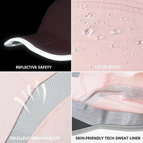 Miniatura 6 de GADIEMKENSD Sombrero reflectante plegable para exteriores, diseño sin estructura, protección solar UPF 50+, sombreros deportivos para mujeres