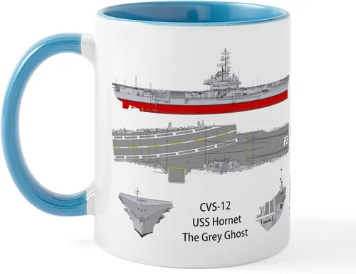 Miniatura 7 de CafePress USS Hornet CV 12 CVS 12 - Taza de café de cerámica (11.0 fl oz)