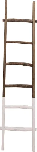 Miniatura 8 de Escalera de madera rústica para decoración del hogar, estante de almacenamiento estilo granja para mantas, toallas y accesorios, escalera decorativa