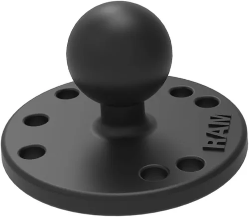 Miniatura 2 de RAM Mounts Placa adaptadora de bola redonda, bola de tamaño B de 1 pulgada con patrón AMPS de 4 agujeros, base de montaje compuesto RAP-B-202U