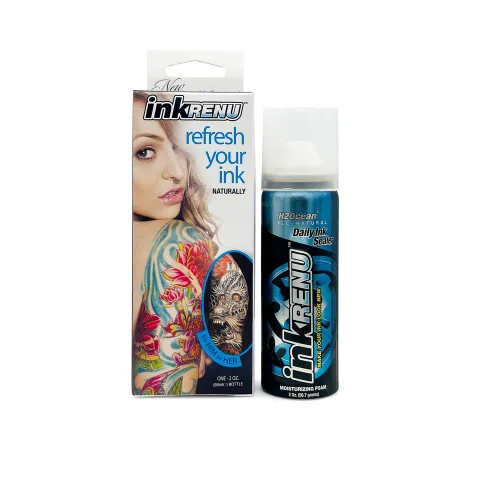 H2Ocean InkRenu - Espuma hidratante para tatuajes que mejora el color, abrillantador, potenciador e hidratante para el cuidado del tatuaje, loción