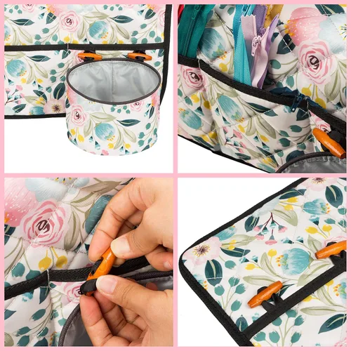 Miniatura 4 de PACMAXI Almohadilla para máquina de coser para mesa con bolsillos, tapete resistente al agua, organizador para accesorios de máquina de coser