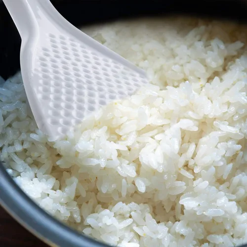Miniatura 5 de Boao 6 palas de arroz, 7.5 pulgadas, cuchara de arroz antiadherente de plástico, espátula de servidor de papas para cocina, restaurante, utensilios