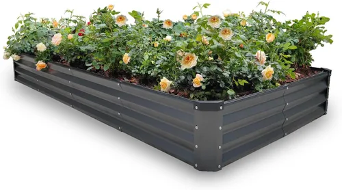 Miniatura 27 de GARDMAX 2x2x1FT Galvanized Round Raised Garden Bed Kit, Metal Planter Boxes Outdoor with Easy Assembly, Large Garden Bed for Vegetables, Fruits