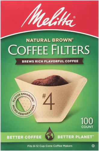 Miniatura 10 de Melitta - Filtros cónicos para café #4, marrón natural, 100 unidades (paquete de 3), 300 filtros en total - Compatible con todas las cafeteras