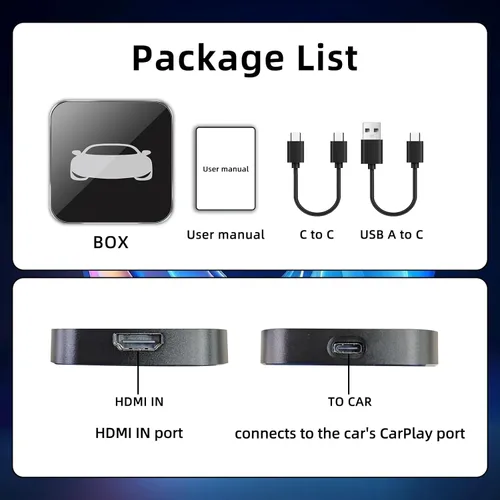 Miniatura 8 de Adaptador inalámbrico de TV para automóvil, convertidor HDMI a USB, compatible con Fire TV Stick, consolas de juegos, adaptador HDMI Carplay solo