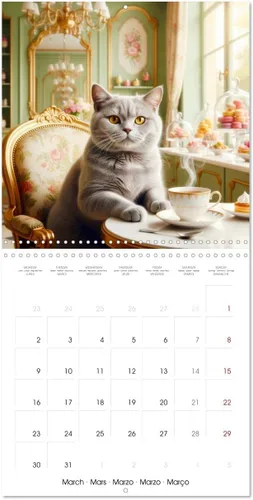 Miniatura 6 de Le duc gris en voyage (Calendrier mural carré 2026 11.8 x 23.6 in (ouvert)) Calendrier double with une page pour vos prises de notes