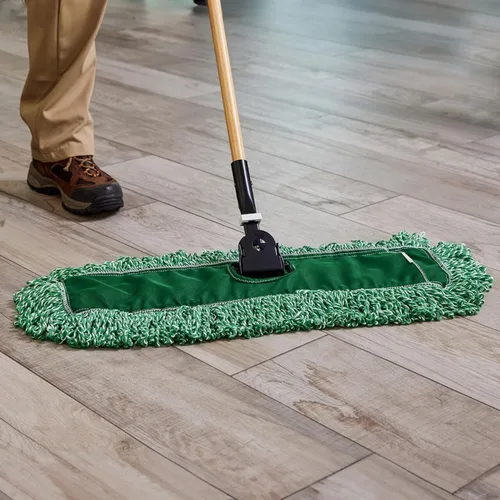Miniatura 5 de Rubbermaid Commercial Products Trapeador de polvo de mezcla de microfibra, 36 pulgadas, verde, repuesto de cabezal resistente para limpieza