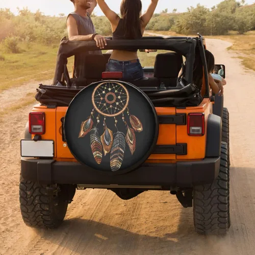 Miniatura 4 de Dream Catcher - Cubierta de neumático de repuesto a prueba de polvo, para remolque, RV, SUV y muchos vehículos, 15 pulgadas