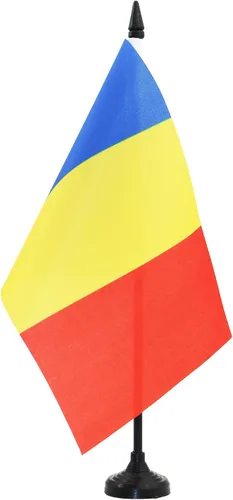 Miniatura 101 de AZ FLAG Sierra Leone Bandera de mesa 5'' x 8'' - Bandera de escritorio de Sierra Leona 21 x 14 cm - Bastón y base de plástico negro