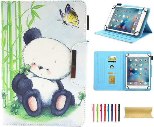 Miniatura 46 de Funda universal para tablet de 7 pulgadas, piel sintética [ranuras para tarjetas], cubierta magnética, para Samsung Galaxy Tab E/Tab A 7.0, Fire 7