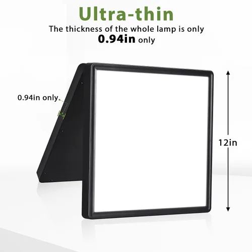 Miniatura 5 de Lámpara de techo LED empotrada de 12 pulgadas, 24 W, 3000 K/4000 K/6000 K, luz de techo LED ajustable, 2800 lm para dormitorio, cocina, pasillo