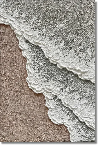 Miniatura 10 de Limiyer Arte pintado a mano moderno arte abstracto pintura al óleo blanco y marrón textura gruesa lienzo arte pintura al óleo sala de estar