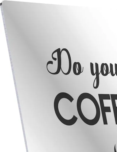 Miniatura 4 de HB Art Design Arte de pared con texto en inglés "Do You Like Coffee Only With My Oxygen" ("Do You Like Coffee Only With My Oxygen") con cita y taza