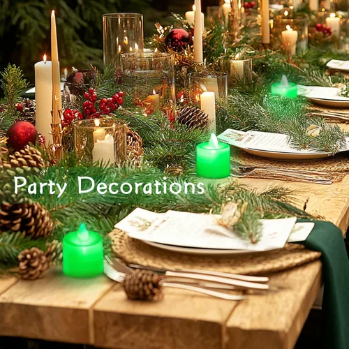 Miniatura 5 de Bolsas luminarias para velas con diseño de sol, resistentes al fuego, para bodas, Halloween, cumpleaños, Año Nuevo, fiestas, cenas, eventos Verde