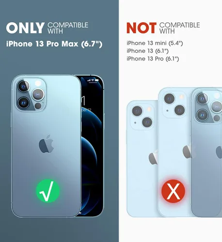 Miniatura 2 de SUPCASE Funda para iPhone 13 Pro Max con protector de pantalla (Unicorn Beetle Pro), [soporte integrado y clip para cinturón] Funda protectora