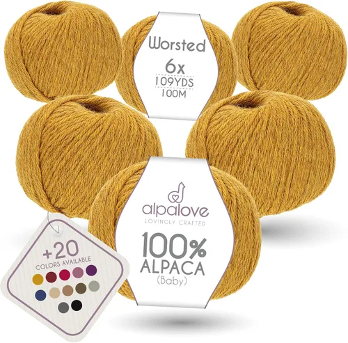 Miniatura 49 de Set de Lana Abultada (6 x 50 g) Súper Suave de Alpaca Bebé para Tejer Antracita 300 Metros