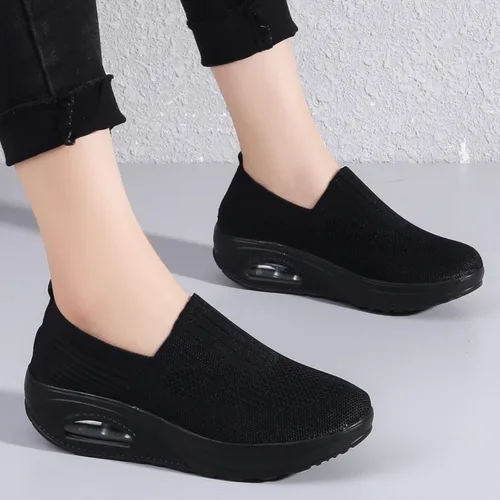 Miniatura 3 de Touchmosees Tenis ortopédicos de cuña para mujer con cojín de aire para diabéticos