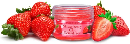 Gel sensibilizador vaginal Passion Strawberry fabricado en Estados Unidos, gel que mejora la sensibilidad con sabor a fresa y fórmula suave