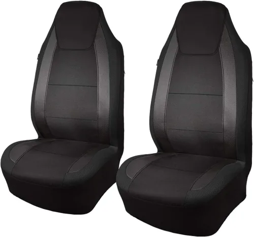 Flying Banner Fundas de asiento de automóvil de fibra de carbono de calidad, tela de malla de aire, deportiva, respaldo bajo, respaldo alto,