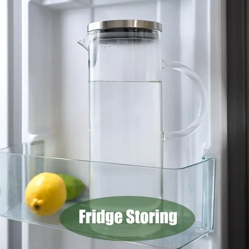 Miniatura 8 de Karafu Jarra de vidrio con asa y tapa, jarra de agua hecha a mano de 50 onzas para agua fría/caliente, té de limón helado y bebidas de jugo