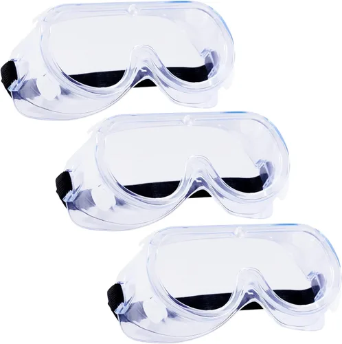 Miniatura 8 de KeeboMed Gafas de seguridad contra salpicaduras químicas/impactos, suaves, ajustables, 1 paquete