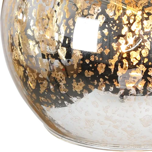 Miniatura 6 de KSANA Lámpara de comedor, candelabro moderno de metal negro dorado para isla de cocina con pantallas de vidrio mercurio, 27.5