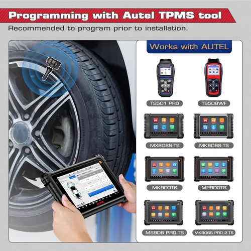 Miniatura 8 de Autel TPMS - Juego de 4 sensores MX-Sensor 315+433Mhz 2 en 1, sensor universal de presión de neumáticos, calidad OE 100% clonable por TPMS Tool