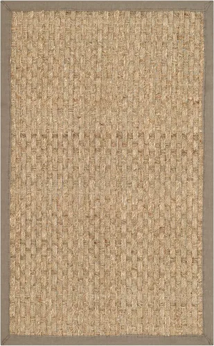 Miniatura 21 de Safavieh Natural Fiber NF114P - Alfombra redonda de hierba marina, tejido de canasta, con borde, de 244 cm, color gris Natural/ gris