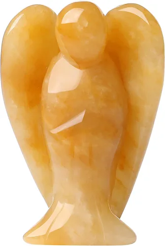 Miniatura 11 de YATOJUZI Estatua de ángel de obsidiana negra de 5 cm decorativa con cristales curativos de Reiki, piedra natural pulida tallada a mano, figuritas