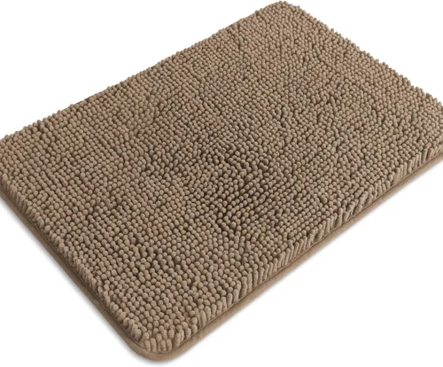 Miniatura 371 de Alfombra de baño pequeña de 12 x 18 pulgadas, lavable y absorbente, antideslizante, alfombra de baño de felpilla gruesa y suave para baño, ducha