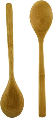 Miniatura 6 de JapanBargain, Juego de cucharas de bambú de 10 piezas, cucharas de madera reutilizables de 8 pulgadas para niños, aperitivo, postre, helado, yogur