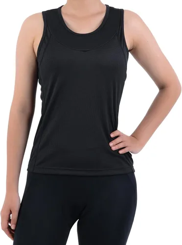Miniatura 6 de Camiseta sin mangas de ciclismo con espalda cruzada para mujer, para interiores y exteriores, con bolsillos