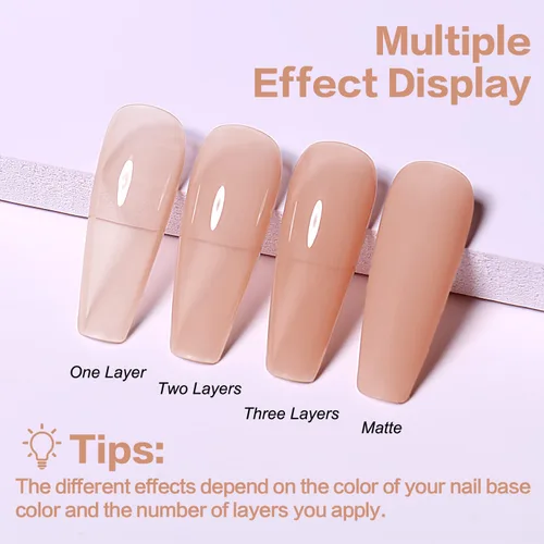 Miniatura 2 de AIMEILI Esmalte de uñas de gel de canela Soak Off UV LED translúcido (462) 0.3 fl oz