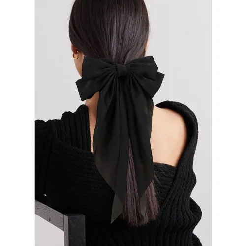 Miniatura 3 de ATODEN Lazos de Cabello de Satén Sedoso 2 Piezas Lazos Grandes para el Cabello para Mujeres Cintas para el Cabello de Cola Larga Extragrandes Lazo