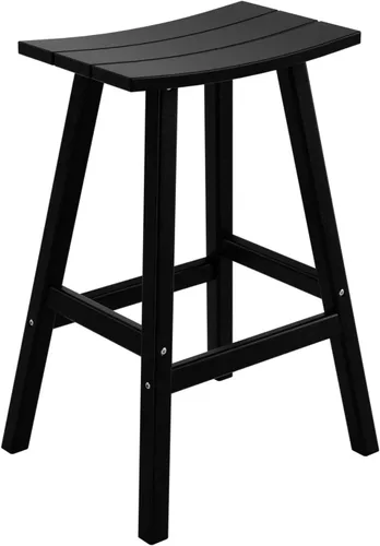HDPE Laguna Contempo - Taburete de bar de 29", color negro