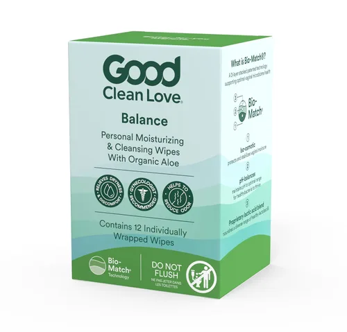 Miniatura 12 de Good Clean Love Rebalance Toallitas hidratantes y limpiadoras personales, reduce naturalmente el olor y apoya la salud vaginal, producto de higiene