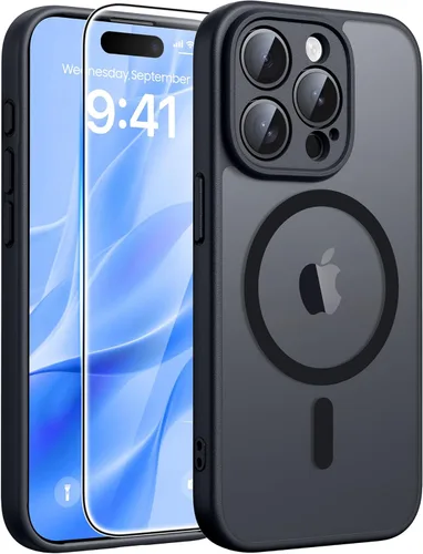 Miniatura 98 de FNTCASE Funda para iPhone 13 Pro: Fundas magnéticas translúcidas mate delgadas con protector de pantalla de vidrio templado