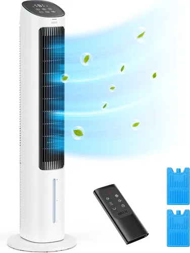 Miniatura 8 de DREO Ventiladores de torre que soplan aire frío, enfriador de aire evaporativo de 40 pulgadas, ventilador de refrigeración para dormitorio con Negro