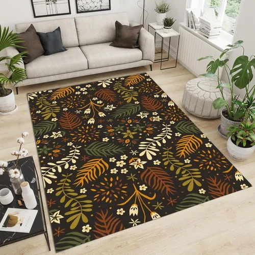 Miniatura 10 de Alfombra de área de flores simples moradas, alfombra abstracta degradada para interiores, decoración de sala de estar, cálida, suave, duradera