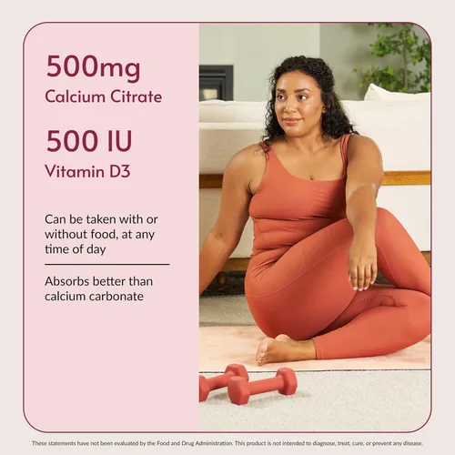 Miniatura 5 de Bariatric Advantage Picaduras masticables de citrato de calcio 500 mg - Altamente absorbible y digerible - Vitamina D3 - Suplemento de calcio