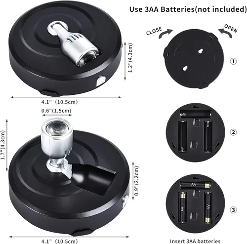 Miniatura 5 de Focos LED inalámbricos, paquete de 2 luces de acento con control remoto, luces inalámbricas de imagen con cabezal giratorio, iluminación