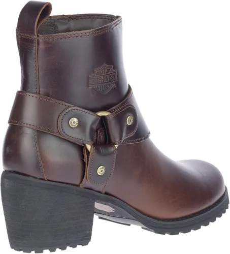 Miniatura 3 de Harley-Davidson Lalanne - Botas casuales de motocicleta con cremallera para mujer, tacón medio, 2-3 pulgadas