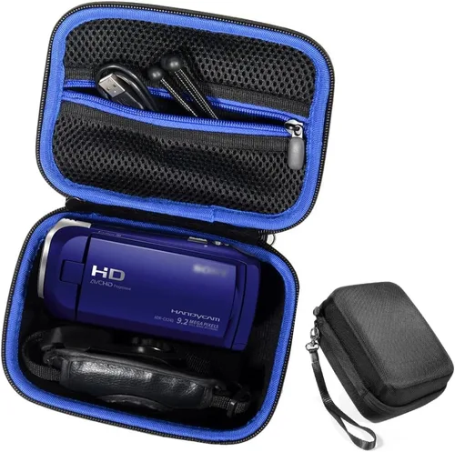Funda semidura para videocámara Sony HD HDRCX405, HDRCX440 Handycam; Canon VIXIA HF R800, Panasonic HC-V180K y Kimire HD Recorder, funda rígida